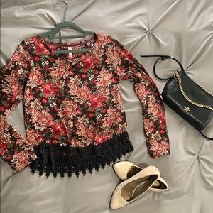 Floral chiffon blouse